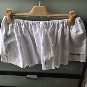 Miu Miu White Mini Skirt Sz 42